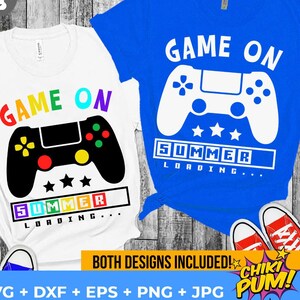 Game On Summer SVG, File di taglio dell'ultimo giorno, Detto di fine scuola, Citazione divertente del giocatore, dxf eps png, Silhouette o Cricut