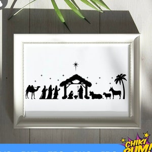 Nativity Scene SVG, Nativity SVG, PNG, eps, dxf, jpg, Instant digital download