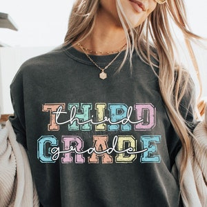 Third grade PNG, Back to school PNG, 3rd grade Png, Third Grade teacher shirt, Teacher Png, Teacher sublimation