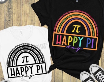 Happy Pi Day 2025 SVG PNG: Rainbow Math Teacher Shirt (Digital Download)
