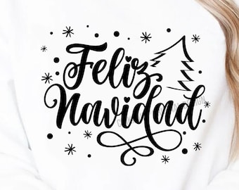 Feliz Navidad SVG, Spanish Christmas svg, Merry Christmas SVG, Feliz Navidad Saying Svg, Cricut, Silhouette Cut File