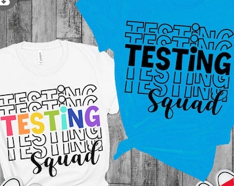 Testteam SVG PNG: shirtontwerp voor docent (digitale download)