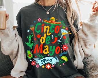 Cinco de Mayo Squad SVG PNG: Mexico Shirt Design (Digital Download)