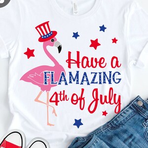 Have a Flammazing 4 juli svg, 4 juli Flamingo Svg, America Svg, Fourth of July Svg, grappige Flamingo gesneden bestanden, silhouet, Cricut
