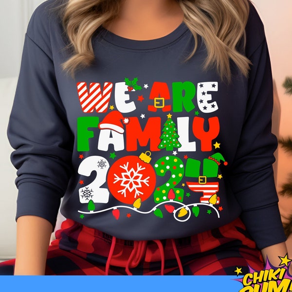 We are Family Christmas 2024 SVG, Family Christmas 2024 SVG, Png, Christmas Matching Shirts, SVG files for Cricut and Sublimation Png