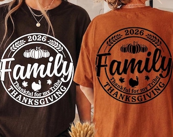 Family Thanksgiving 2026 SVG, Family Thanksgiving Svg, Thanksgiving Matching Family Shirts, Png, Svg Files for Cricut