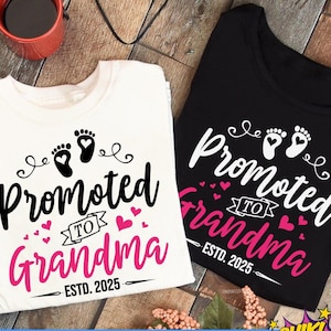 Befördert zu Oma svg, Oma Estd 2025 svg, Geschenk Oma zu sein svg, Instant Download svg