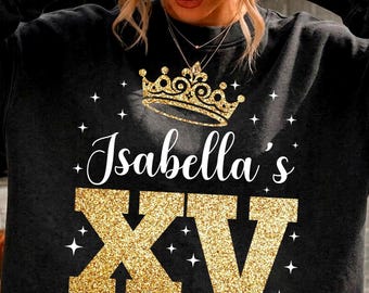 15 Birthday SVG, XV Birthday, Quinceañera SVG, Mis 15 Png, Svg, Eps, Dxf, Jpg, Glitter included