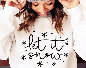 Let It Snow SVG, Weihnachts SVG, Winter SVG, Cricut Datei