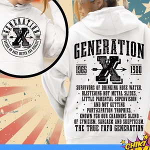 Generatie X PNG, Gen X PNG, waterslang en verwaarlozing, grappig Gen X, sarcastisch ontwerp voor- en achterkant, sublimatieontwerpen