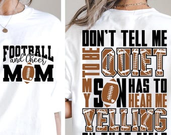 Football Mom Svg, Football Mom Png, Football Mama Svg, Football Mama SVG PNG: Shirt Design Cut Files Cricut (Digital Download) Back Front