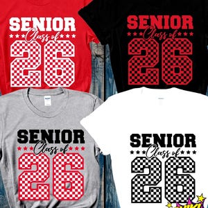Retro Checkered Senior 2026 SVG, Graduation Class of 2026 Svg Png, Senior Svg, Senior 2026 Svg, Graduation Cut File, Graduation Cutting File
