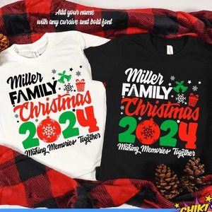クリスマス 2024 ファミリー シャツ SVG、クリスマス 2024 SVG、一緒に思い出を作る、クリスマス ファミリー シャツ、マッチング ファミリー