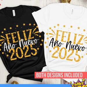 Feliz año nuevo 2025, Feliz año nuevo svg, Feliz 2025 svg, Camiseta DIY de Año Nuevo