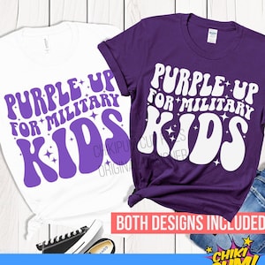 Purple Up SVG, Purple up für Militärkinder SVG, Monat der Militärkinder SVG, eps, png, dxf, svg, jpg
