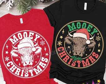 Vaca navideña adorable SVG, Vaca navideña SVG, Camiseta navideña de vaca SVG, PNG, Vaca divertida con gorro de Papá Noel PNG, Vaca divertida PNG, SVG para Cricut