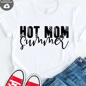 Mamá caliente de verano Svg, chica caliente de verano Svg, descarga de diseño, Cricut, silueta, descarga instantánea