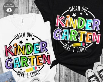 Diseño de camiseta para jardín de infancia en formato SVG y PNG (descarga digital).
