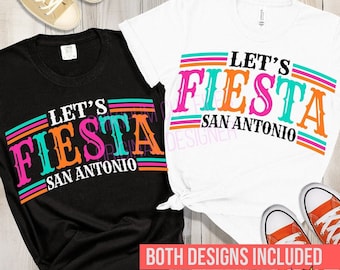 Let's Fiesta SVG PNG : conception de chemise San Antonio Cinco de Mayo (téléchargement numérique)