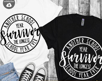 School Year Survivor SVG PNG: Last Day of School, Summer Design (Digital Download)