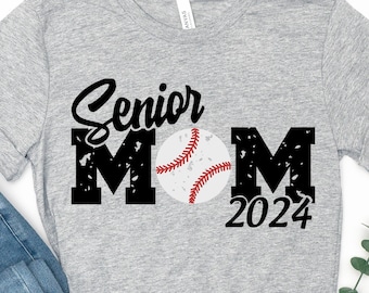 Senior Mom Baseball 2024 SVG, Distressed mom, Baseball Mom 2024 SVG, Baseball cut files, Softball Mom SVG, Senior mom 2024 svg