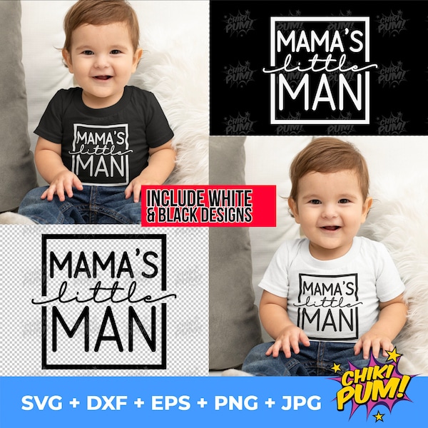 Mama's Little Man SVG, Newborn, Mama's New Man, New Baby, Baby Boy, Toddler, Cutting files, Silhouette Studio, Files for Cricut