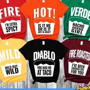 Halloween Taco Sauce Bundle SVG Png, Halloween Svg, Matching Hot Sauce Party Svg, Taco Sauce Group Svg, Funny Halloween Svg, Png