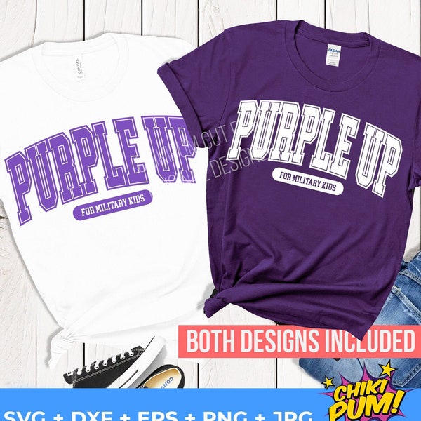 Purple Up SVG, Purple up for Military Kids SVG, Month of military children SVG, Military Child shirt, Digital Download