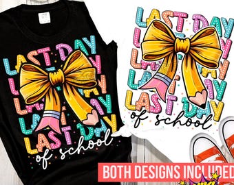 Coquette Row Sista skoldagen PNG: Retro lärarskjortadesign (digital nedladdning)