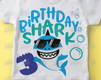 Shark 3rd Birthday Etsy
