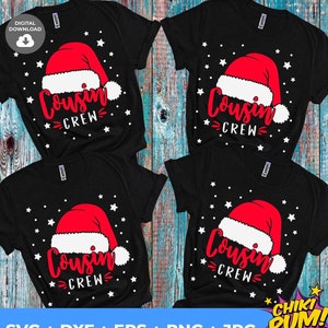 Christmas cousin crew svg, Cousin crew design digital png, arquivos de corte de camisetas Christmas cousin Transferência de calor, Sublimação, DTF