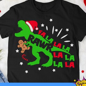 Dinosaur Christmas SVG PNG: Tree Rex, Rawr Shirt Design Cut Files (Digital Download)