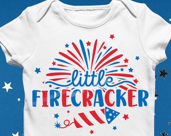 Little Firecracker SVG PNG: Patriotic Cut File (Digital Download)
