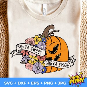 Sorta Sweet Sorta Spooky Png, Halloween Kunst, Herbst-Shirt-Design, Halloween Kürbis Kunst, Gruselige Halloween Illustration, Halloween Kürbis Illustration