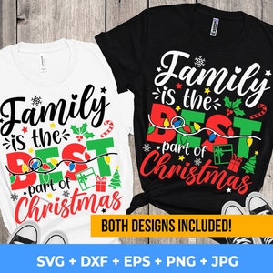 Familie is het beste deel van Kerstmis SVG, familie kerst Svg, kerst gezegde, kerstverlichting, Svg-bestanden voor Cricut, png, eps, dxf, jpg