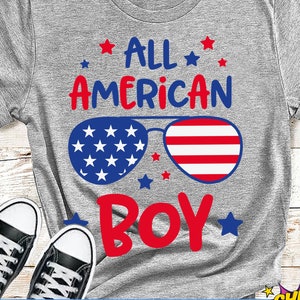All American Boy SVG 4th of July SVG American Flag - Etsy