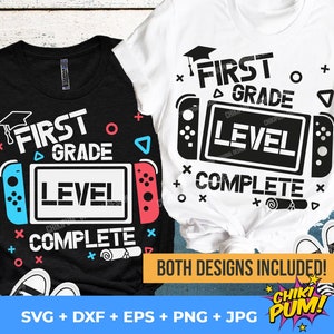 Eerste leerjaar voltooid SVG, 1e leerjaar SVG, einde van school SVG, laatste schooldag SVG, afstuderen videogame SVG png