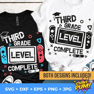 Derde leerjaar voltooid Svg, 3e leerjaar Svg, einde van school Svg, laatste schooldag Svg, afstuderen videogame Svg png