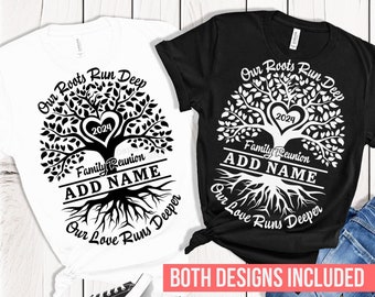 Familiereünie 2024 SVG, Roots Run Deep SVG, onze liefde loopt dieper SVG, familie shirt, reünie SVG, familiereünie shirts, familienaam