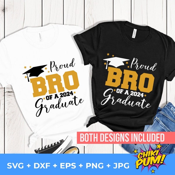 Proud Brother of a 2024 graduate SVG, Graduation cut files, Class of 2024, Bro Graduate shirt SVG, Senior Brother 2024