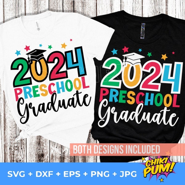 2024 Vorschul-Graduat SVG, Vorschule 2024 SVG, Vorschul-Diplom-Shirt SVG, Vorschul-Abschluss-Svg