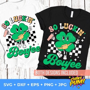 So Luckin Boujee Shamrock Svg, St Patrick's Svg Png, Retro St Patrick's SVG, Boujee Tumbler SVG, Belt Bag SVG, Retro St Patrick's Svg png