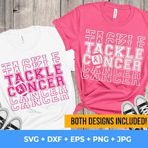 Tackle Cancer svg, Pink out svg, Breast cancer SVG, Football SVG, Breast Cancer ribbon, Breast cancer cut files