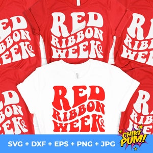 Red Ribbon Week Awareness SVG