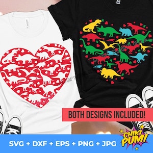 Coração de dinossauro SVG, Valentine Dinosaur svg, I rawr you png, Camiseta Coração de dinossauros, Dinossauro para crianças, Arquivo de corte Cricut, Silhueta