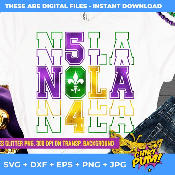 Mardi Gras SVG, 504 Svg, Nola SVG, Png, Fleur de Lis Svg, Mardi Gras Shirt svg cut file and png sublimation