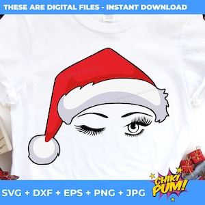Santa Girl-svg, mevrouw de kerstman SVG, mevrouw de kerstman gezicht, SVG-bestand, Cricut, kerstmis-SVG, kerstman, kerstsnijbestand