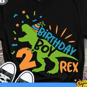 2 Jahre T-Rex Shirt Design, Dinosaurier T-Shirt Design, 2 Jahre T-Rex Shirt Design SVG, Cricut Schnitt Datei, PNG für Sublimation / DTF