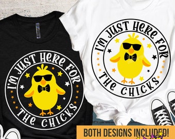 Funny Easter Chicks SVG PNG: Boys Easter Design (Digital Download)