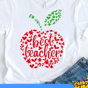 Bester Lehrer svg, Lehrers Apfel svg, Geschenk des Lehrers svg, Lehrer Wertschätzung Woche svg